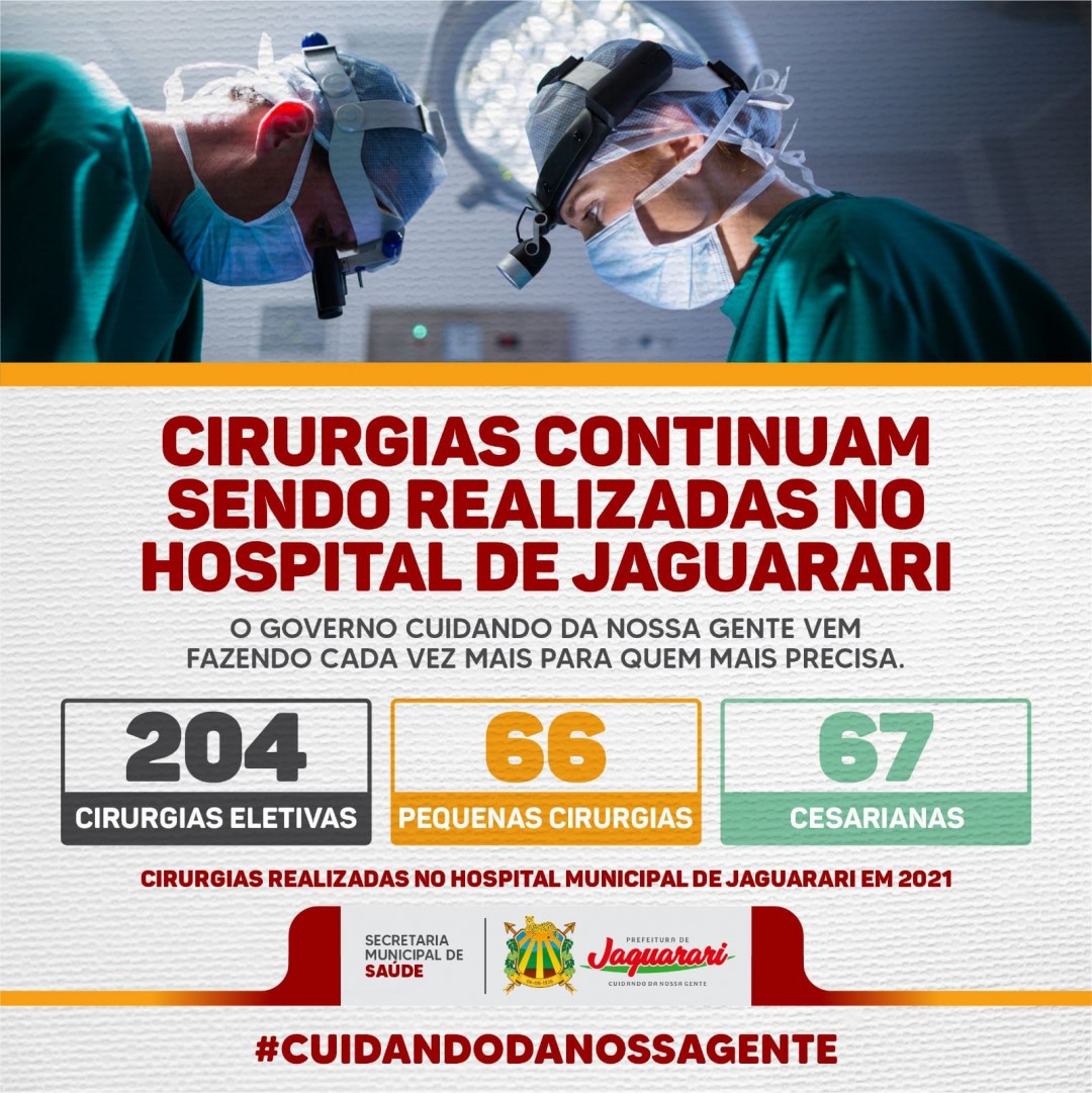 Governo Cuidando da Nossa Gente segue realizando cirurgias eletivas no Hospital Municipal de Jaguarari